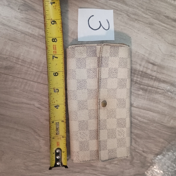 LOUIS VUITTON Portefeuille Sarah N61735 Damier Azur Wallet - Picture 9 of 11